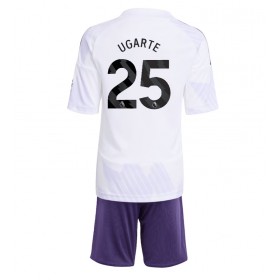 Dětské fotbalový komplet Manchester United Manuel Ugarte #25 Venkovní košile 2025-26 Krátkým Rukávem